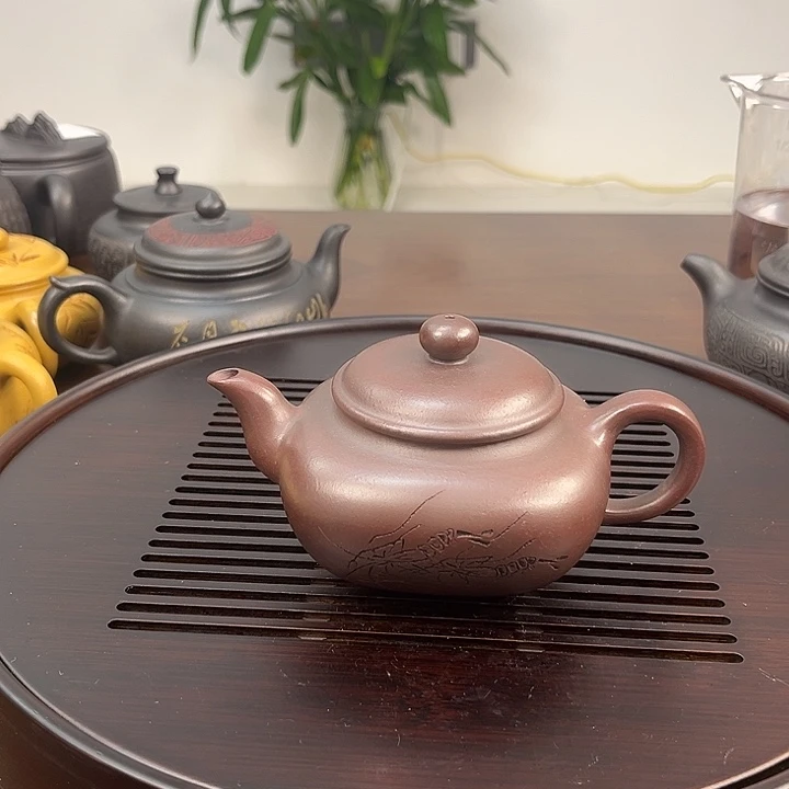 茶杯紫泥四方传炉铁血红砂200