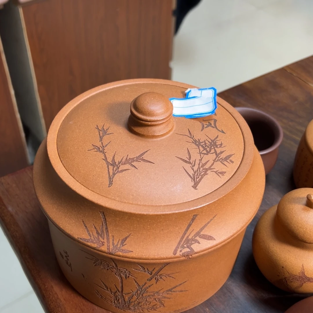 紫砂茶叶罐段泥茶叶罐一斤