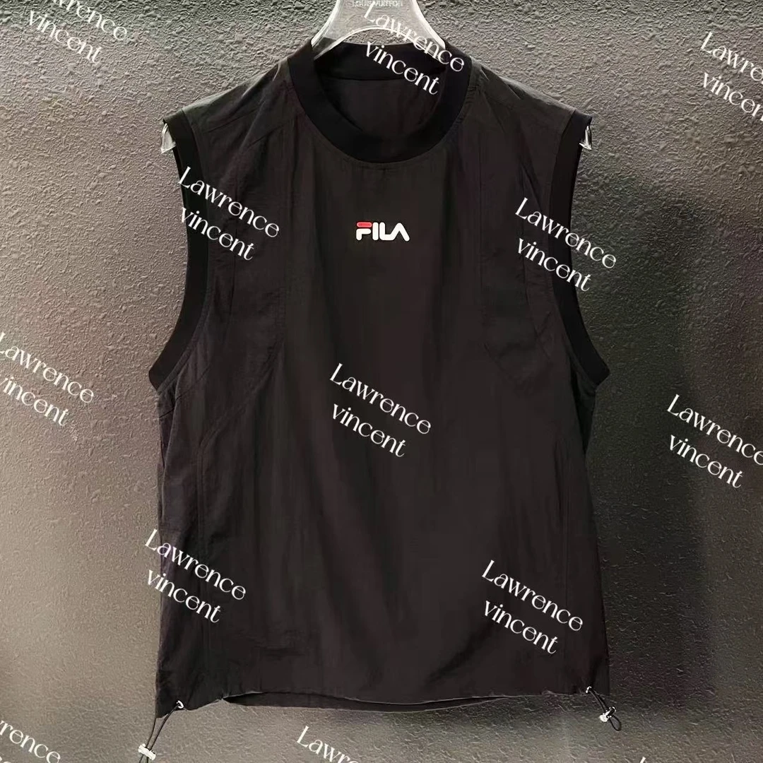 圆领无袖夏季做旧透气男士T恤潮流健身男士速干运动风M-6043