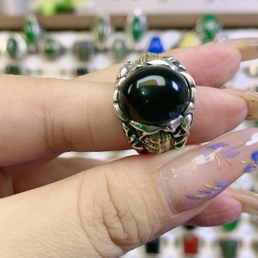 【闪购商品】玛瑙/玉髓戒指银S925镶嵌大*