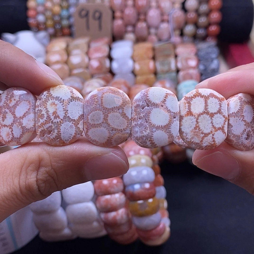 硅化珊瑚（珊瑚玉）手牌未镶嵌特别15