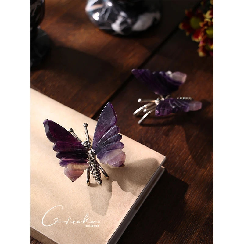 契阔艺术家居轻奢风高级感创意镇纸客厅桌面装饰品蝴蝶小摆件礼物