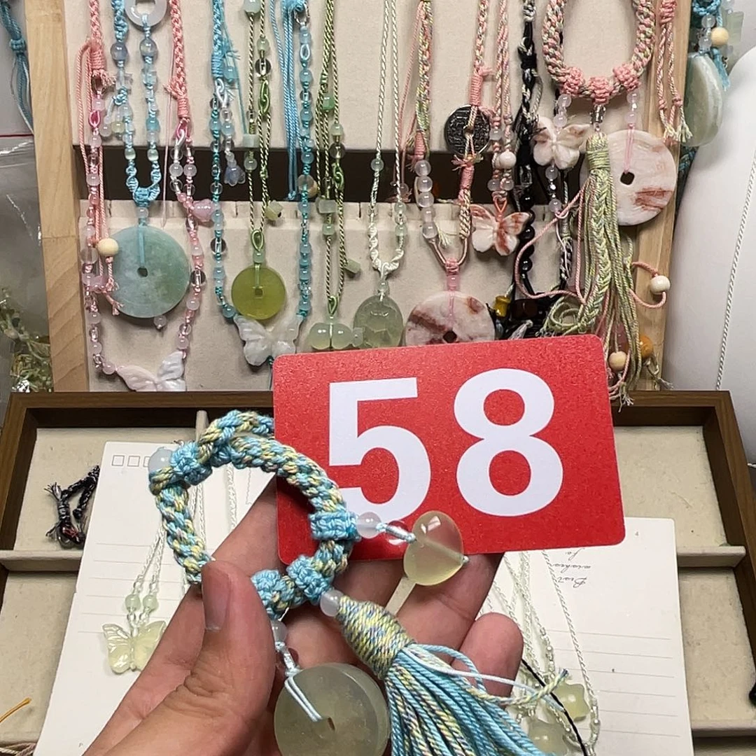 蛇纹石玉合金颈饰