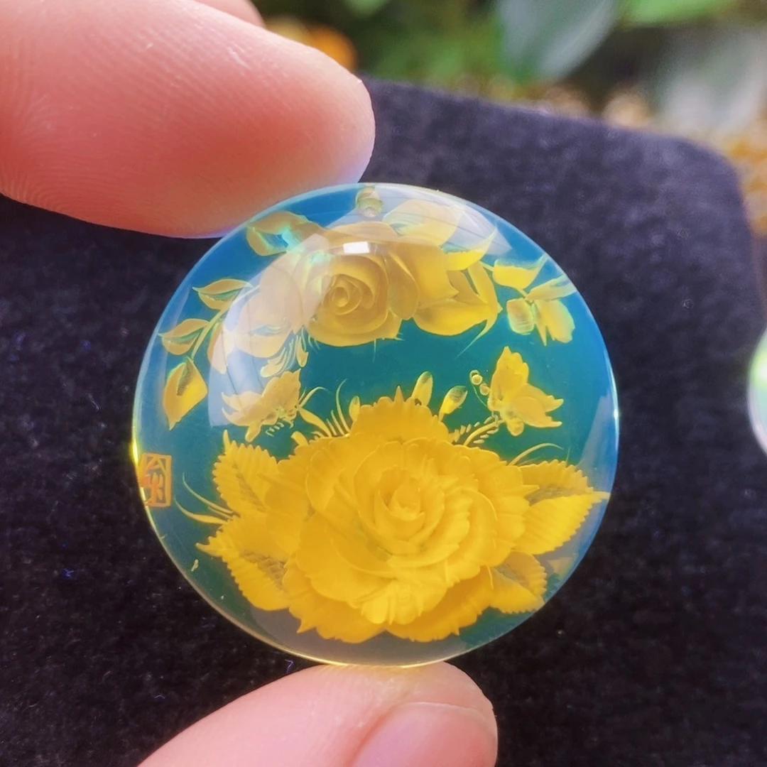 【闪购商品】蓝珀吊坠(不含链)未镶嵌