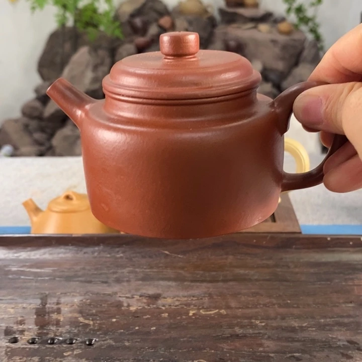 紫砂茶壶小煤窑朱泥德钟200左右的容量半手制作