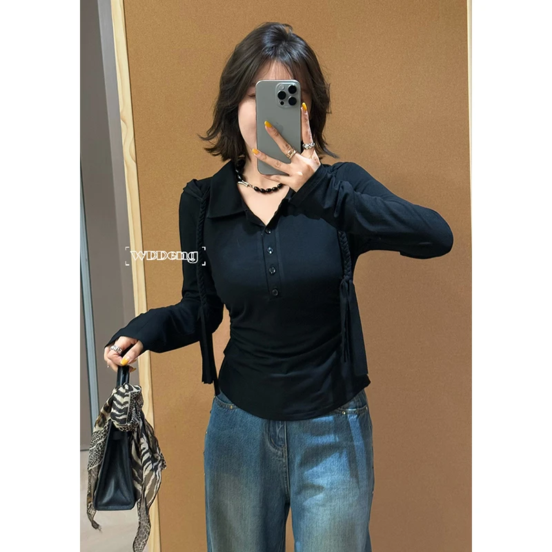 【现货款】王等等【墨尔本】春季抽褶手工编制连帽针织上衣U225D00306