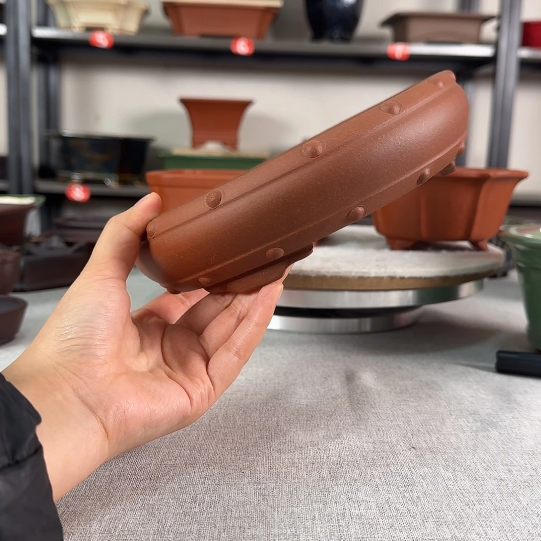 紫砂花盆福利款鼓钉