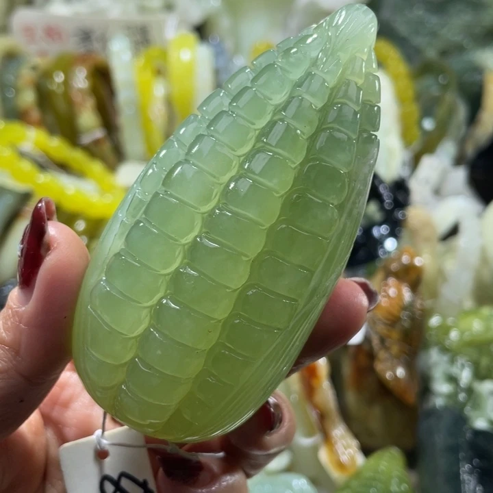 岫玉未镶嵌手把手把