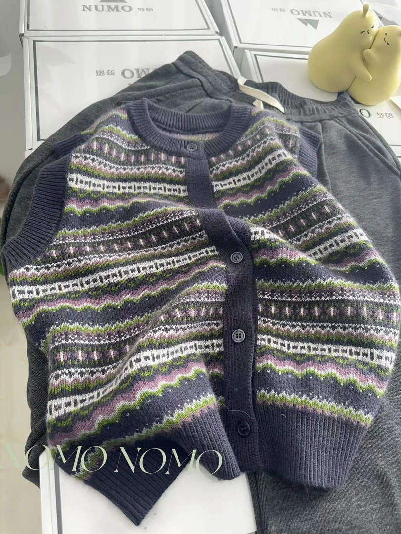 【缤纷花朵~马甲】2024新款百搭冬季套头针织衫A30