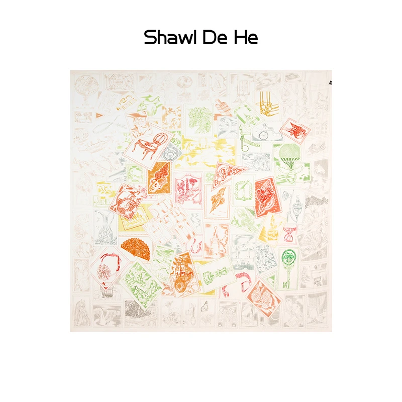 【福宝集邮者】95-95山羊绒披肩百搭女士夏季轻奢时尚高档薄款围巾