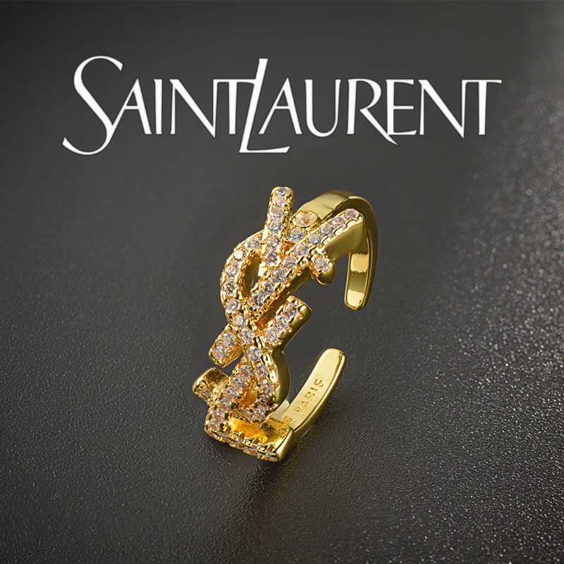 Saint Laurent圣罗兰密钥系列金色戒指