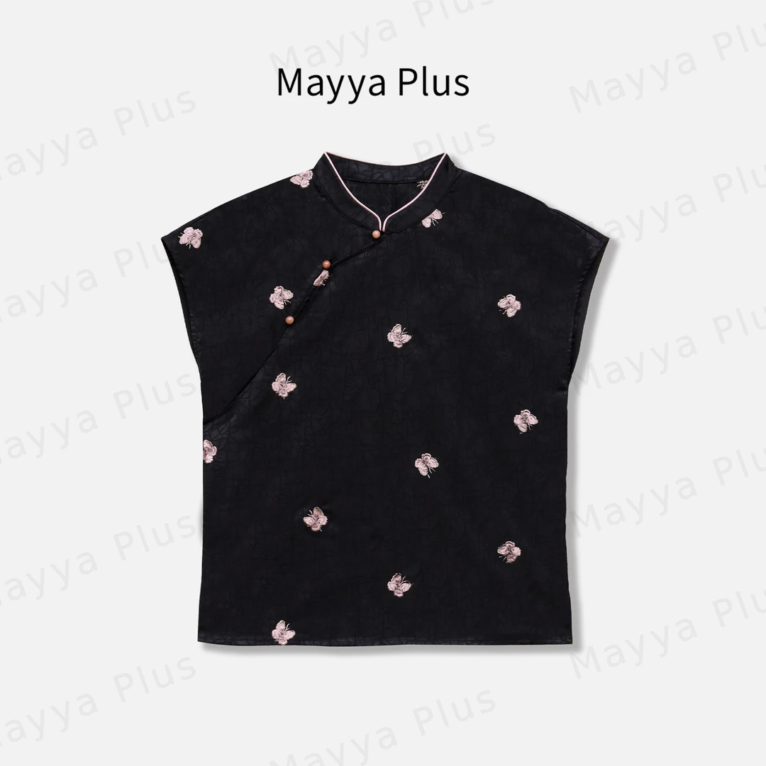 【粉蝶】轻奢气质显瘦欧若风梭织上衣32528507