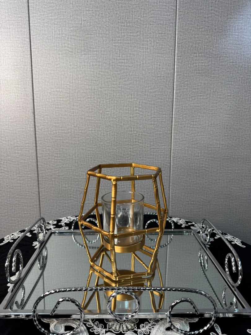 蜡烛台 金色 单个福利 买一送一