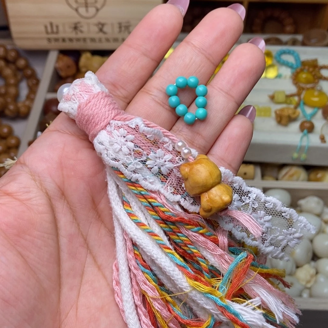 手串猴头核桃粉红泡泡蓝卡