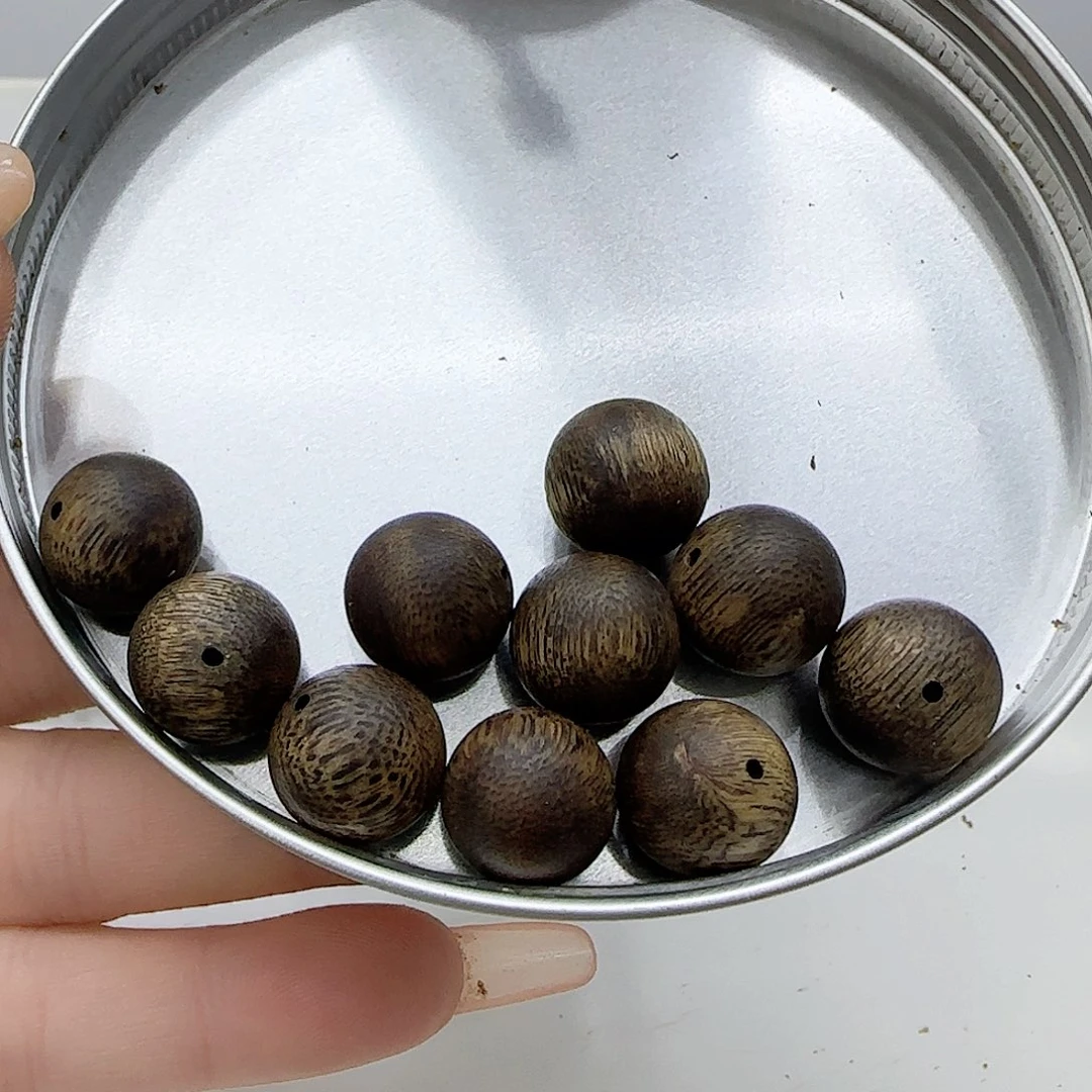 手串沉香凡*乌身老料散珠10可1.5规格