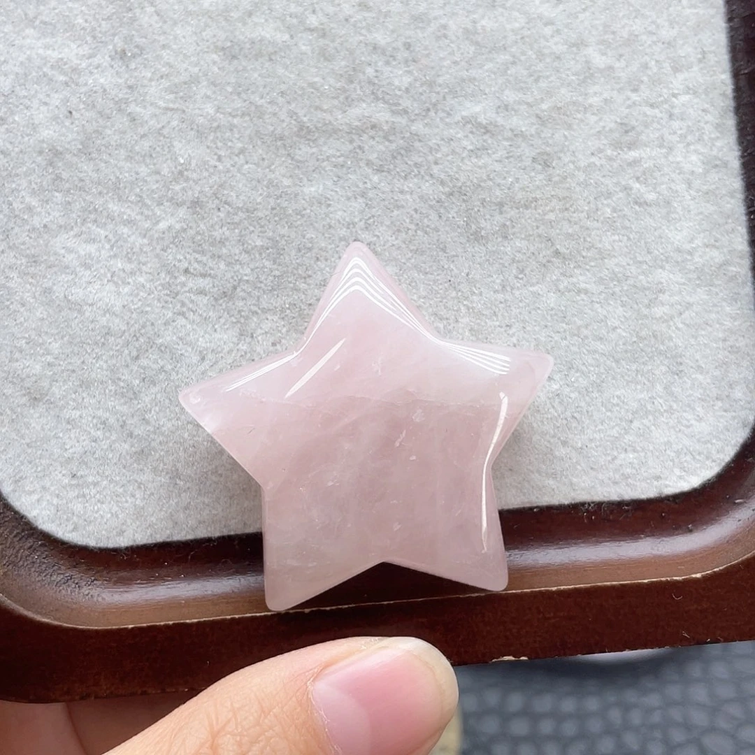 未镶嵌水晶珠宝半成品88粉晶五角星