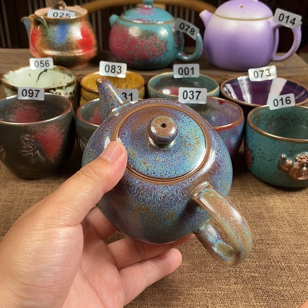 瓷片钧瓷茶壶茶具