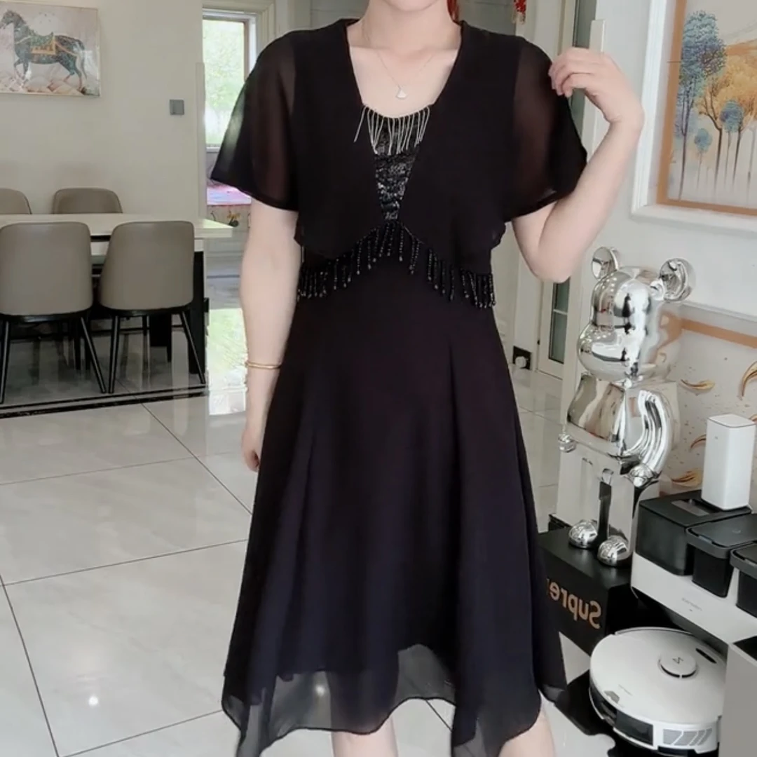 新款显瘦流苏洋气连衣裙