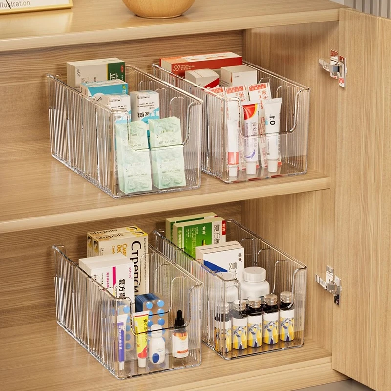 药品收纳盒家用大容量透明分格医疗箱桌面药物整理盒家庭医药箱