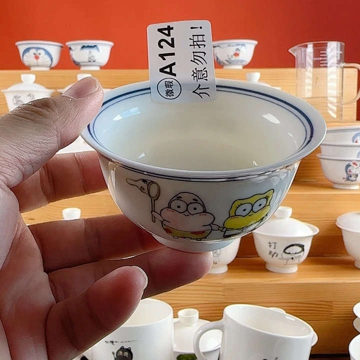 呆*桃非正品手绘陶瓷茶具