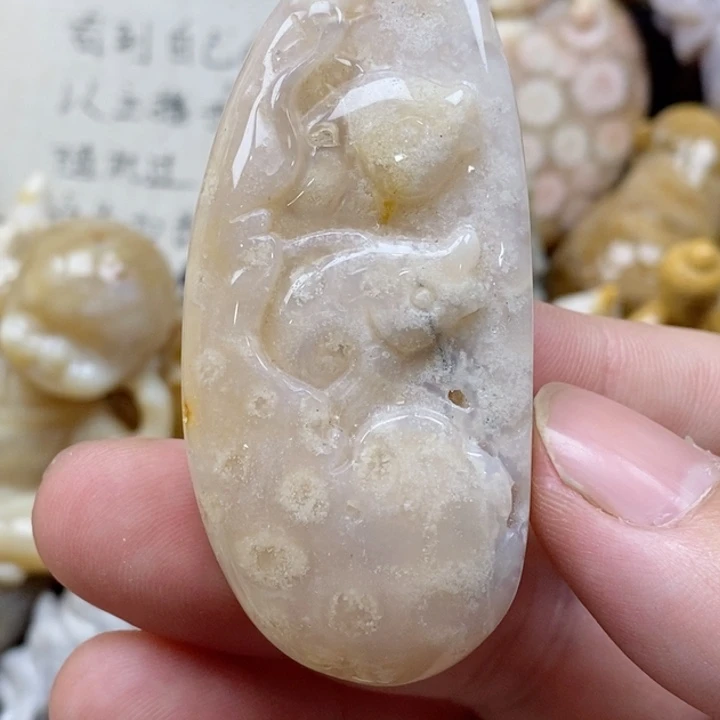 颈饰未镶嵌硅化珊瑚（珊瑚玉）有瑕