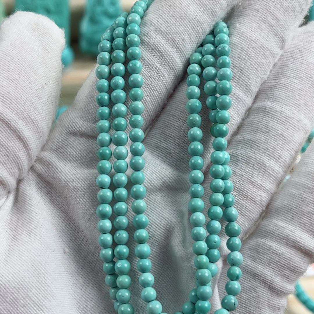 未镶嵌绿松石尺寸3.8mm