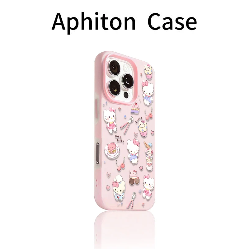 SMBLCE满屏甜品凯蒂适用苹果16肤感手机壳华为P70vivoppo小米1514