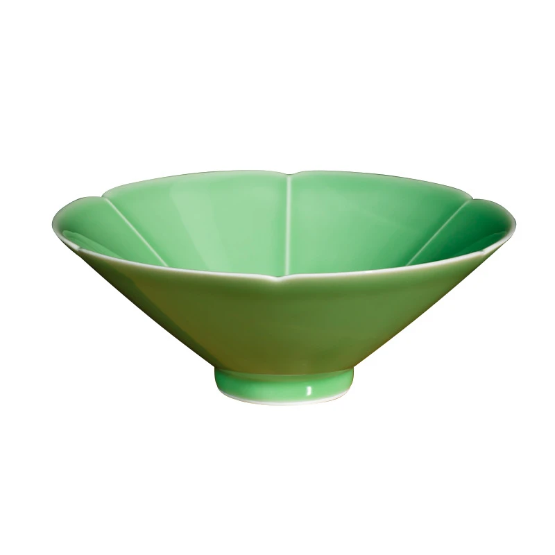 米饭碗青瓷陶瓷点心面碗菜碗高端果盘家用斗笠碗宋韵中式仿宋轻奢