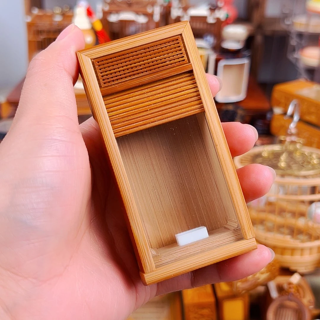 木福利款老竹单格卷帘门竹林金钟盒➕竹蛉