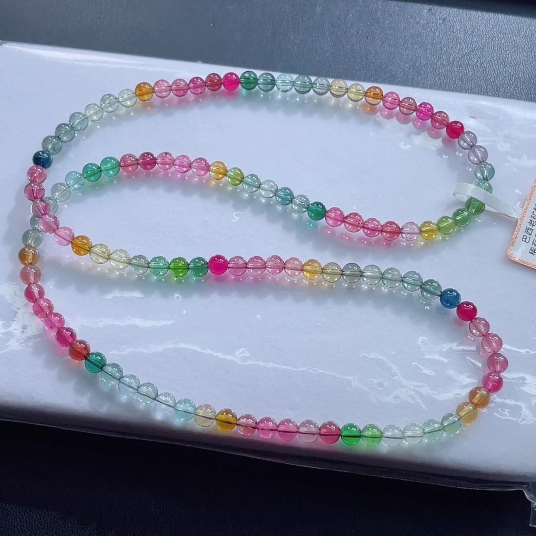 碧玺未镶嵌手链5.3mm左右