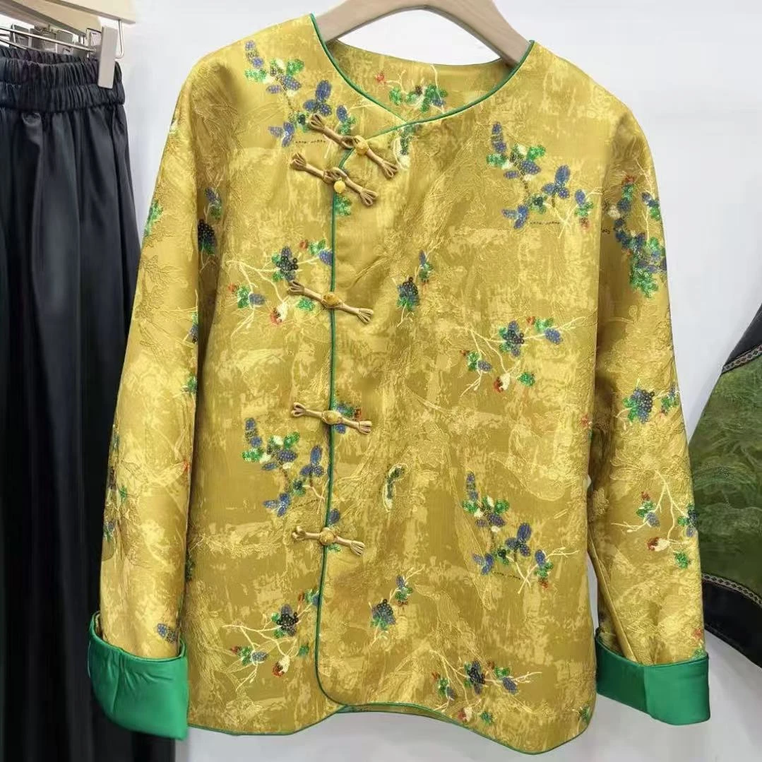 （古典国风外套）新中式盘扣重工国风长袖外套65/66/67