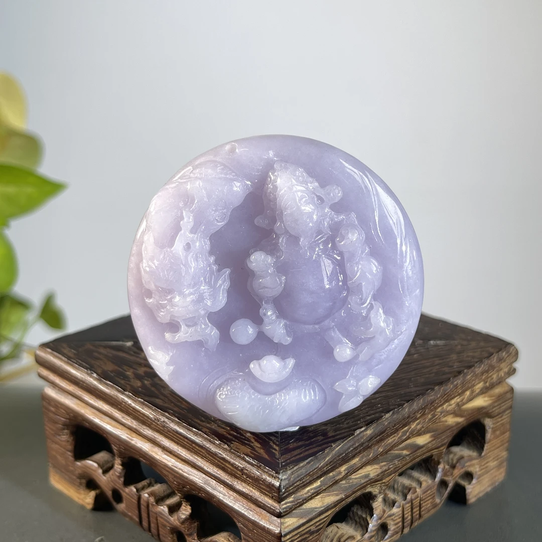 JCB13-164 天然翡翠缅甸A货  御龙财神