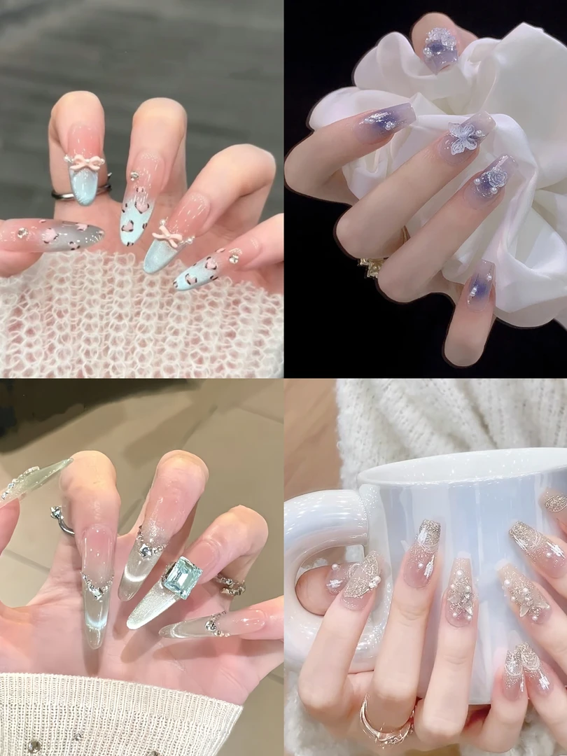 【柚觅福利】穿戴甲 两单包邮 配果冻胶 默认微瑕no退换