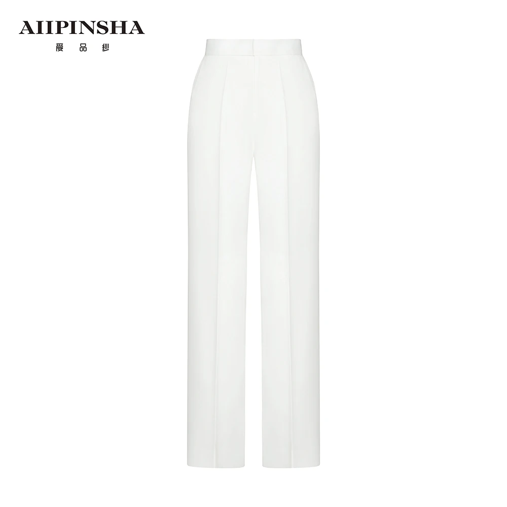 沁婕精选【尼斯女爵】设计师轻奢醋酸直筒西裤E6SP644EBD