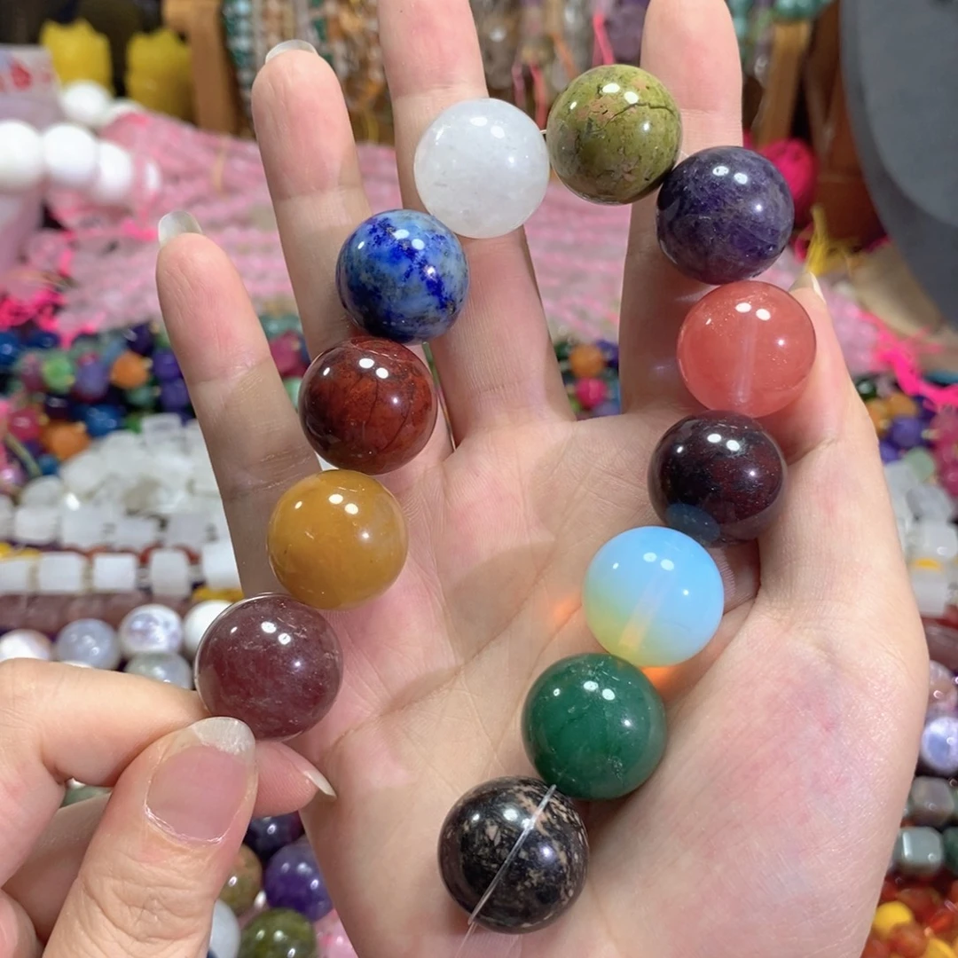 玛瑙/玉髓未镶嵌珠宝半成品多宝短款卡20mm