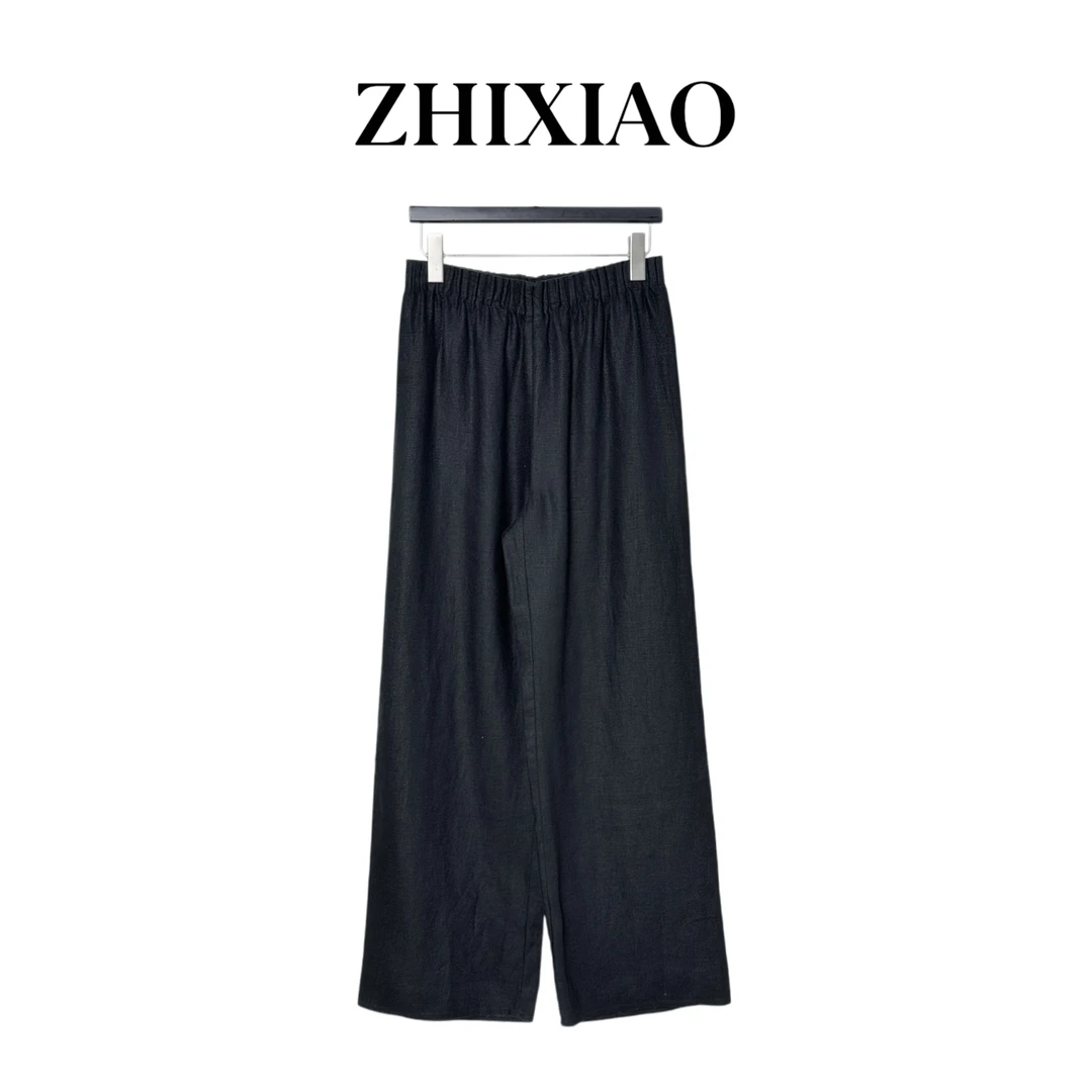 【ZHIXIAO】夏季新款：松紧腰直筒裤89107