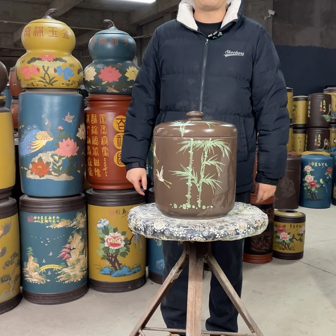 宜兴原矿紫砂茶叶罐
