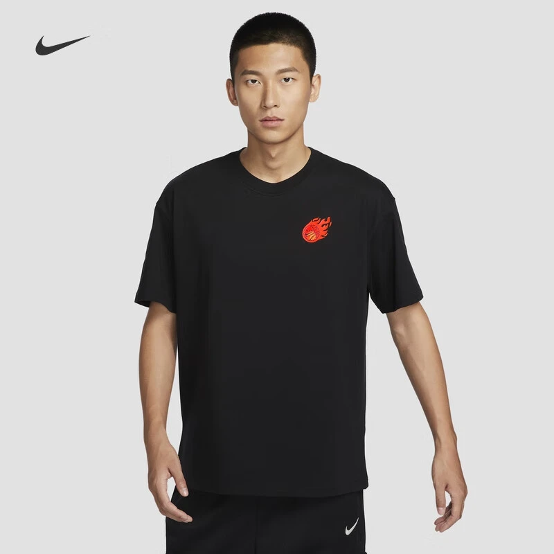 NIKE/耐克男子夏季篮球运动休闲圆领短袖T恤FZ8082-010