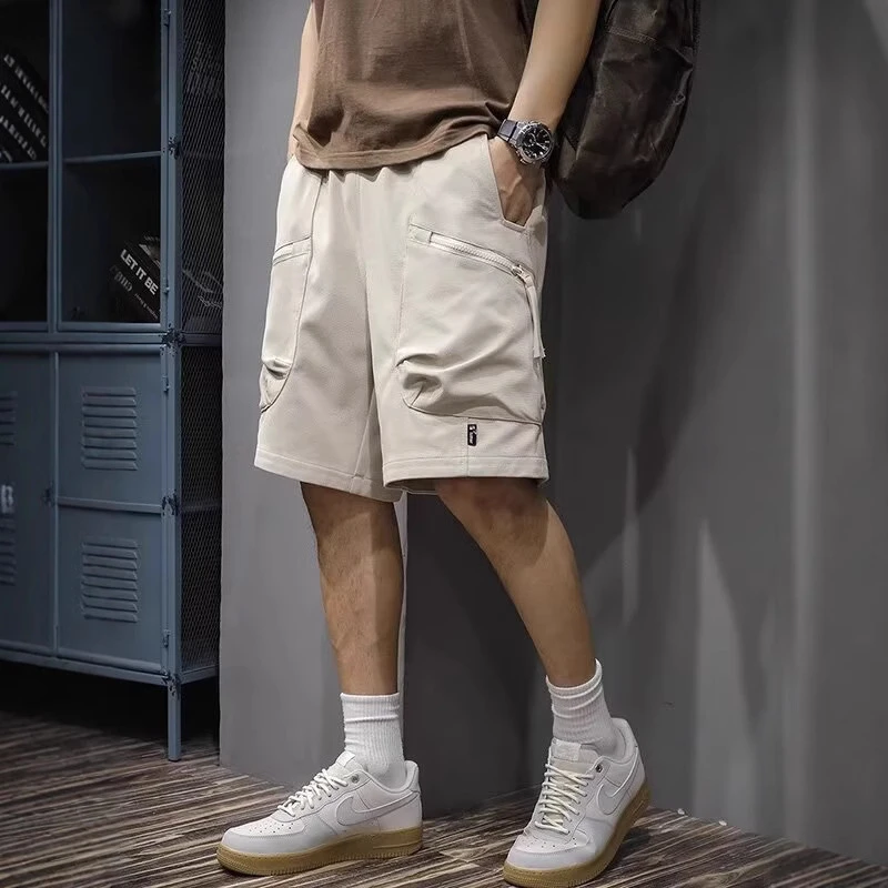 2025港风夏季五分裤韩版工装短裤男运动休闲裤宽松潮牌大码中裤子