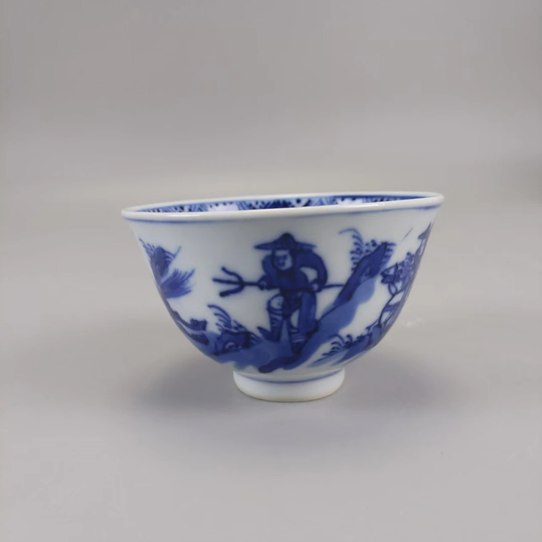 jdz-5070004 晚清 青花人物杯