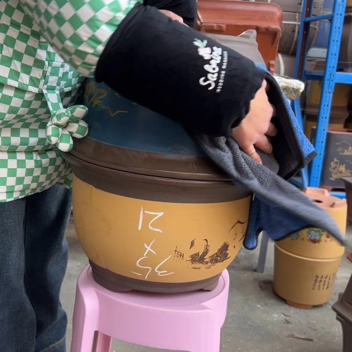 002+35蓝山水花盆花盆花盆