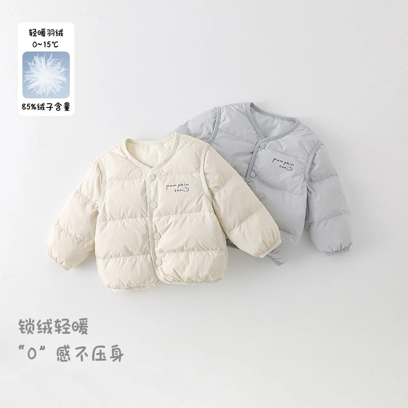 幼羽羽绒内胆秋冬新款宝宝轻薄保暖90白鸭绒外套婴儿卡通衣服 a类