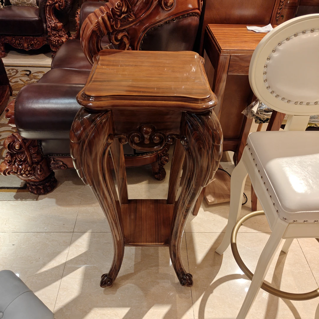 YM614高花架420*420*960mm（面37cm）+矮花架430*430*795 美式花几