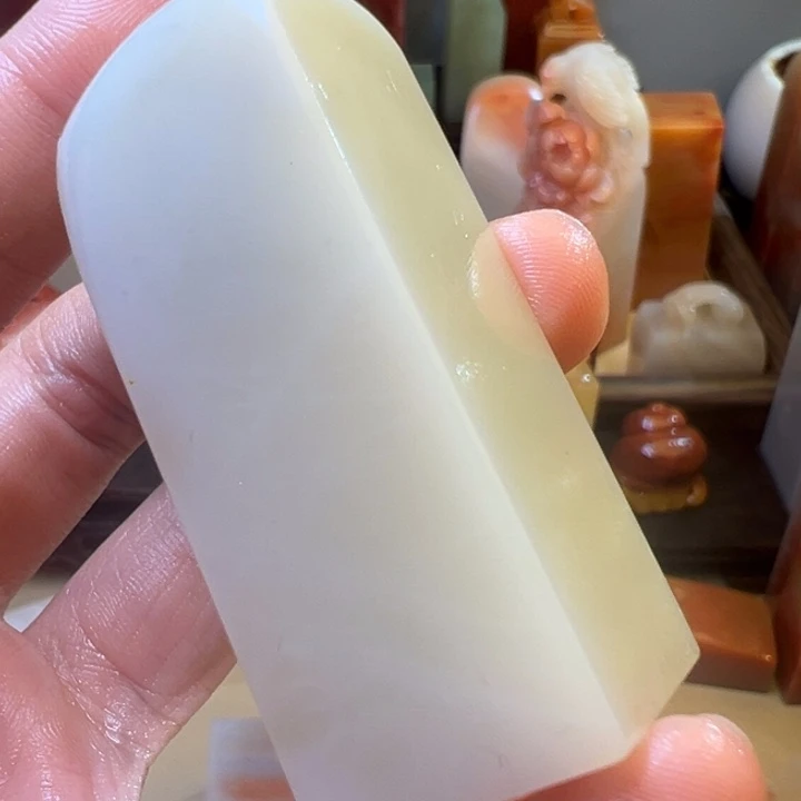 寿山石印石92号芙蓉白