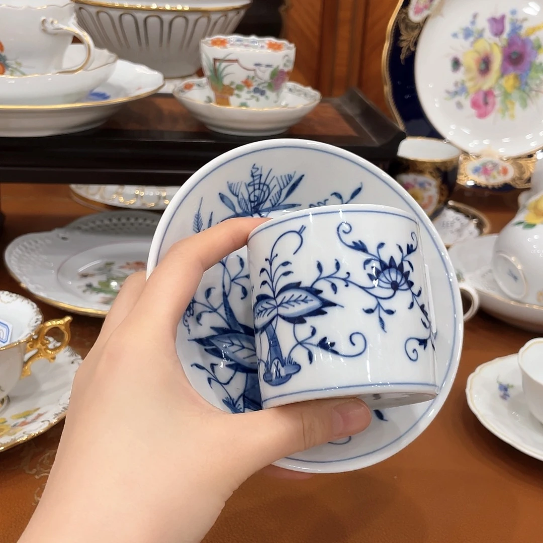 摆件中古一等蓝洋葱马克杯