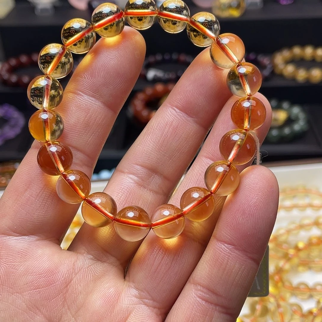 水晶手链未镶嵌黄水晶手链