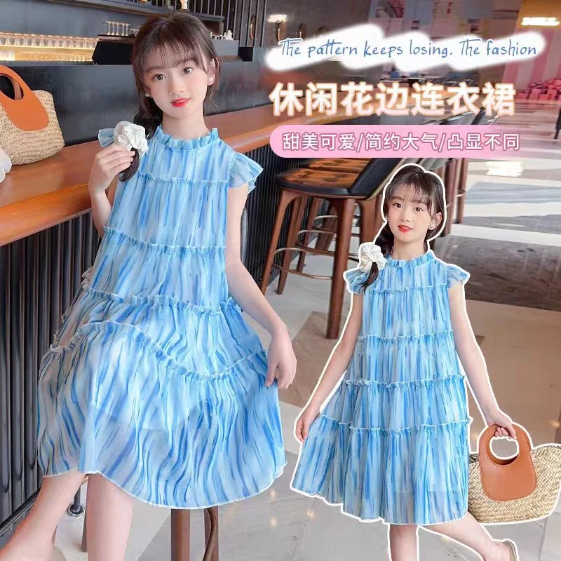 【现货】2025夏季新款韩版女童公主洋气裙子儿童连衣裙