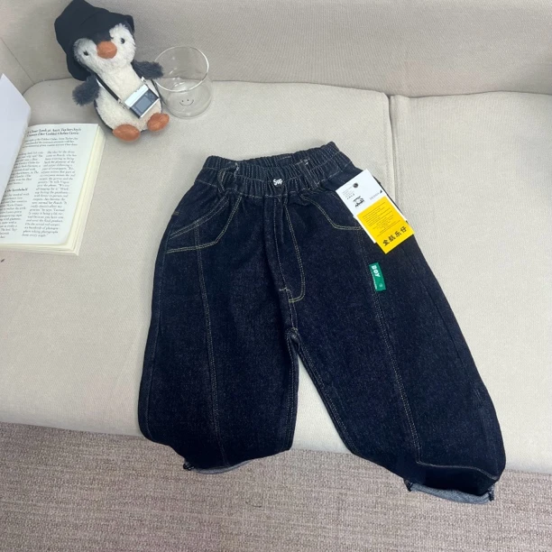 1149 春款牛仔原色弹力软牛仔男女童牛仔裤