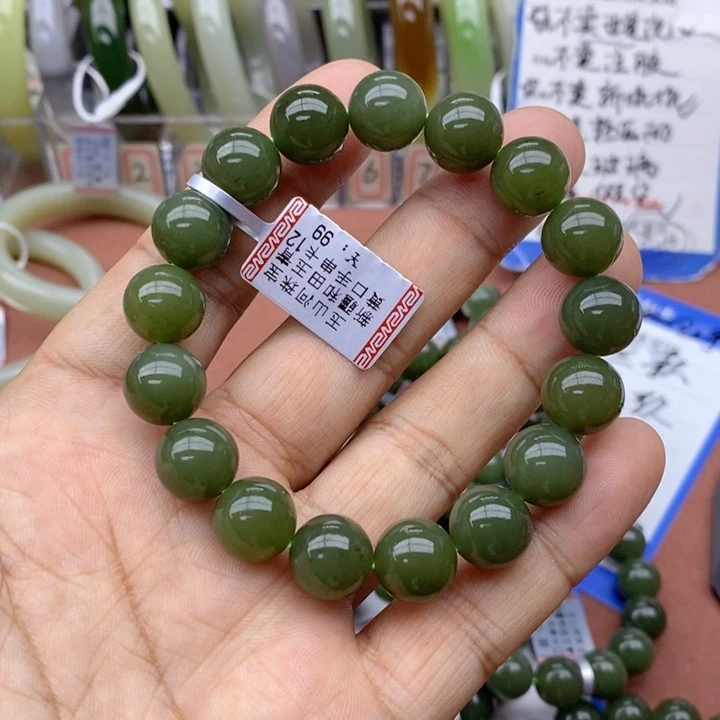 和田玉未镶嵌手串卡12