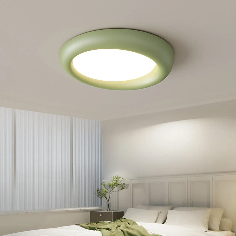 主卧室灯现代简约新款餐厅房间灯具北欧极简奶油护眼儿童房吸顶灯